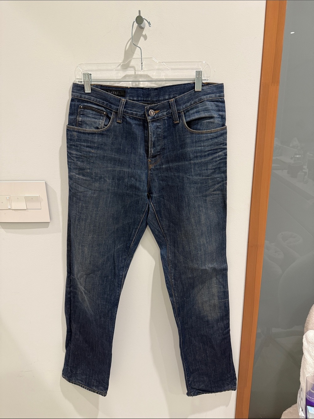 Gucci Blue Straight Jeans Classic Style